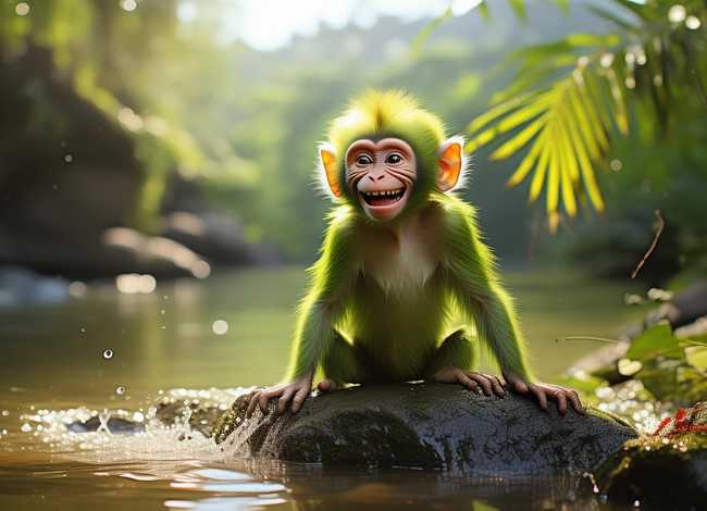 不洗脚的儿童故事，不洗脚的小猴子故事