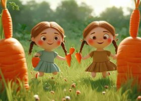 儿童故事胡萝卜姐妹，胡萝卜幼儿故事