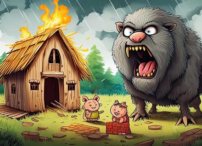 儿童故事三只小猪与大灰狼，三只小猪与大灰狼的故事视频