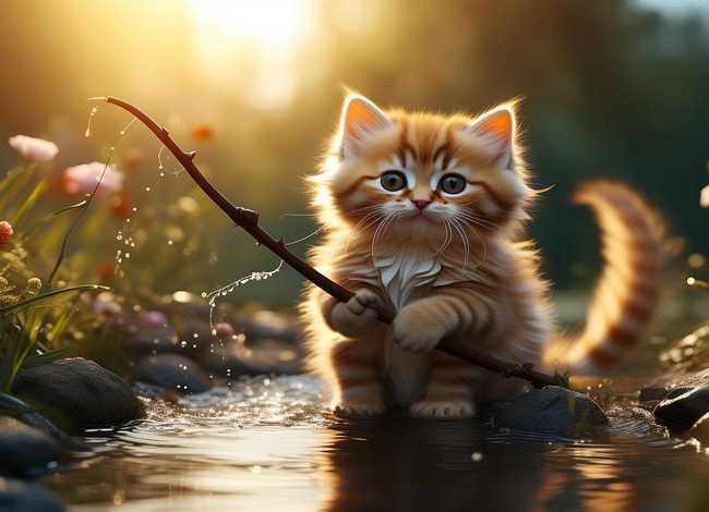 小猫钓鱼故事故事、小猫钓鱼故事讲述