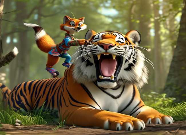 儿童狐假虎威故事视频，狐假虎威动画故事视频