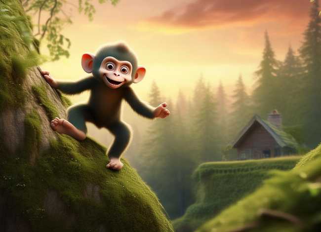 小猴子爬山睡前故事（小猴子爬山睡前故事在线听）