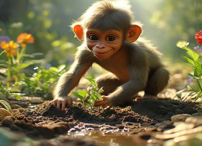 管理故事小猴种瓜 - 小猴子种西瓜故事