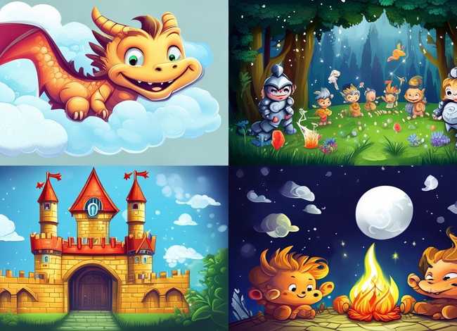 儿童故事创编画视频，幼儿故事创编画4幅