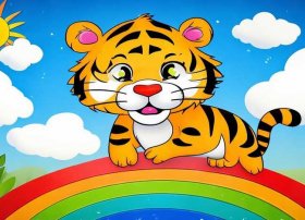 老虎儿童画 - 老虎儿童画图片大全