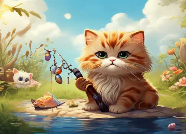 儿童睡前故事大全100篇小猫钓鱼，故事大全 睡前故事小猫钓鱼