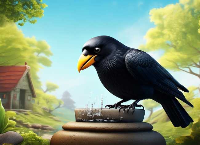 简单的儿童绘本故事乌鸦喝水、宝宝睡前故事绘本乌鸦喝水的故事