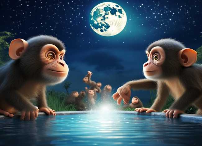 睡前故事幼儿故事大全猴子捞月亮、故事大全 睡前故事猴子捞月亮 睡前故事幼儿故事大全猴子捞月亮、故事大全 睡前故事猴子捞月亮