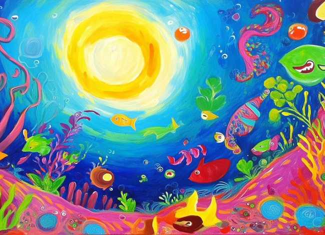 儿童海洋绘画图片大全 - 儿童海洋绘画图片大全 一等奖