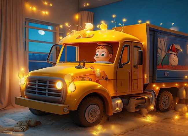 儿童睡前故事卡车 - 大卡车的故事睡前故事