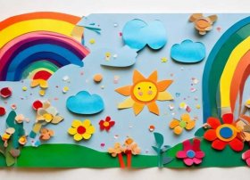 儿童彩纸贴画图片大全、儿童彩纸贴画图片大全简单