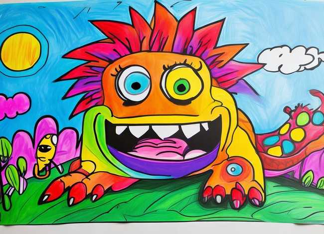 怪兽儿童画二年级 怪兽儿童画二年级图片大全