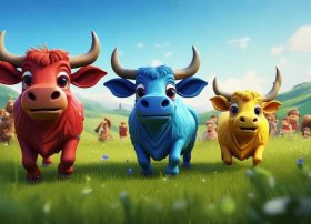 儿童故事三头公牛视频，三头公牛的故事视频直播