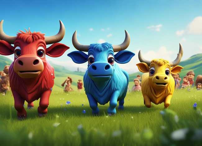 儿童故事三头公牛视频，三头公牛的故事视频直播