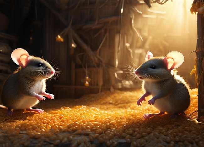 厕所老鼠和粮仓老鼠的故事 - 茅厕里的老鼠和粮仓里的老鼠