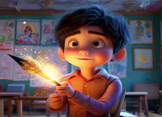 神笔马良儿童故事拼音简短，神笔马良的故事拼音文字版