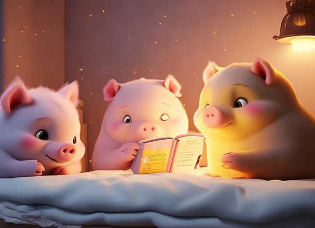 三只小猪儿童睡前故事3-6岁催眠，少儿睡前故事365三只小猪