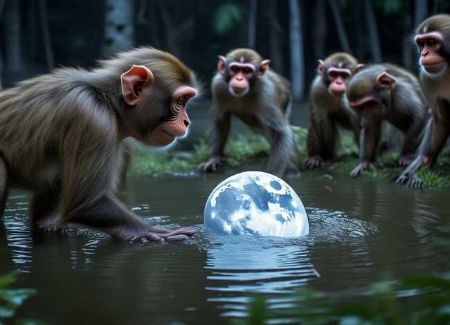 幼儿故事猴子捞月的原文；猴子捞月故事原文文字