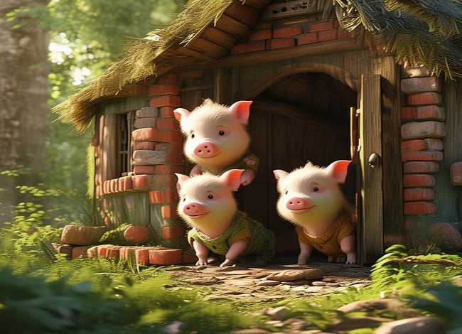 小孩故事三只小猪；小孩故事三只小猪在线听