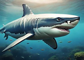 播放大鲨鱼的故事；播放大鲨鱼的故事英文