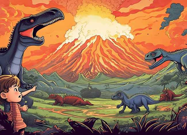恐龙灭绝的绘本故事、恐龙灭绝的绘本故事图片