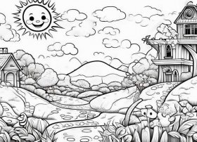 儿童故事填色画图片大全可打印免费（故事填色模板）