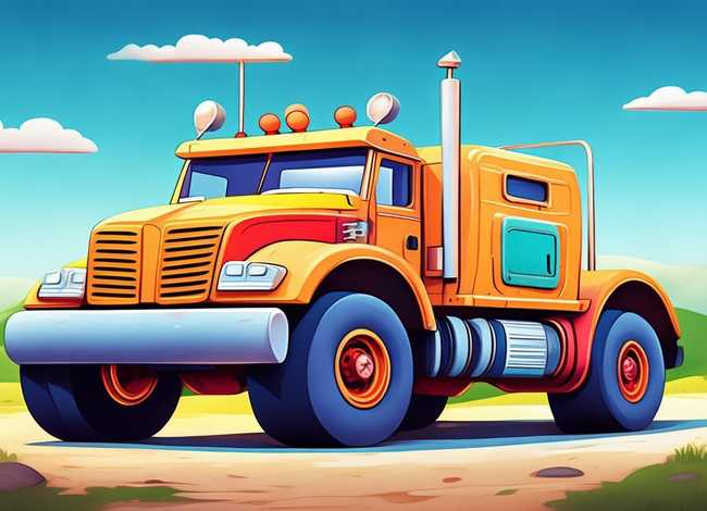 儿童超长大卡车简笔画大全大图（儿童大卡车简笔画图片大全）