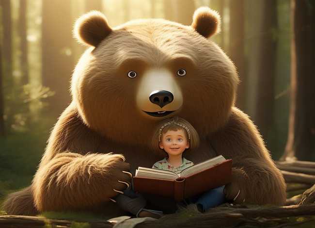 儿童故事朋友和熊 寓言故事朋友和熊