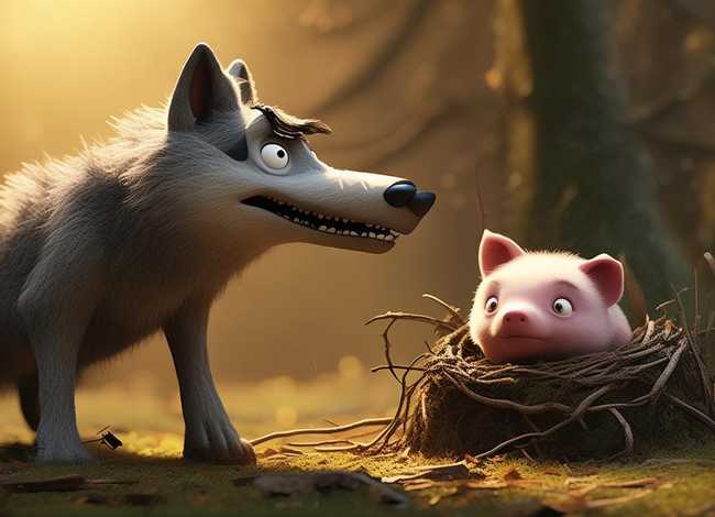 大灰狼和小猪的儿童故事、大灰狼和小猪的故事在线听