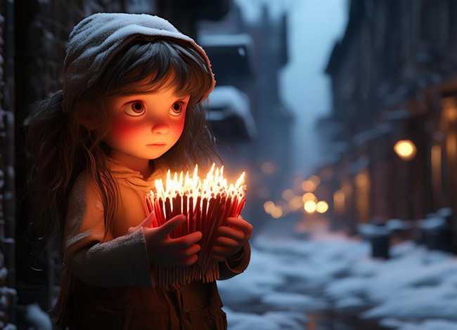 卖火柴的小女孩儿童故事动画；卖火柴的小女孩的故事视频,动画片