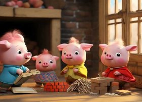 儿童睡前故事50篇三只小猪；少儿睡前故事365三只小猪