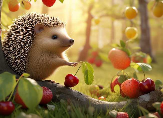 刺猬和水果的故事 - 刺猬和水果的故事图片