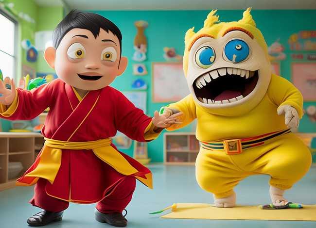 儿童孙悟空打妖怪视频、孙悟空打妖怪儿歌视频老师表演