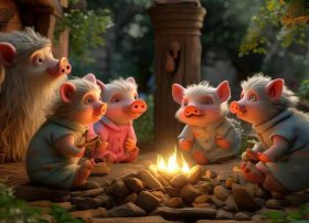 少儿儿童故事大全三只小猪、少儿故事大全 睡前故事三只小猪