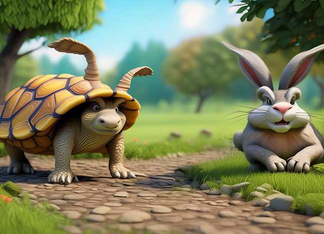 小学作文故事，小学作文故事新编龟兔赛跑