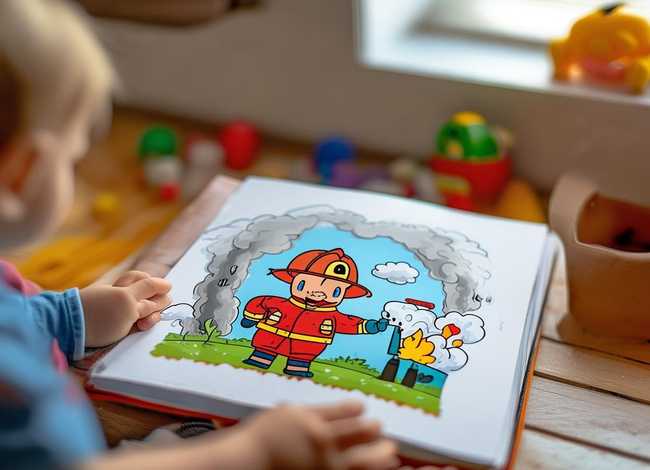 儿童故事消防员的时间；宝宝故事消防员的故事