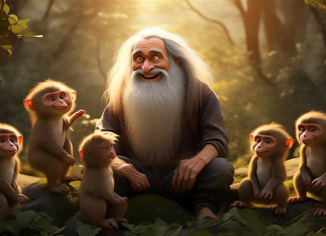 儿童睡前故事小猴子和老爷爷、小猴子和老爷爷的故事