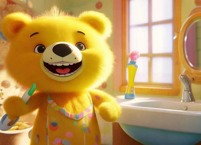 儿童故事刷牙小熊、小熊刷牙幼儿故事