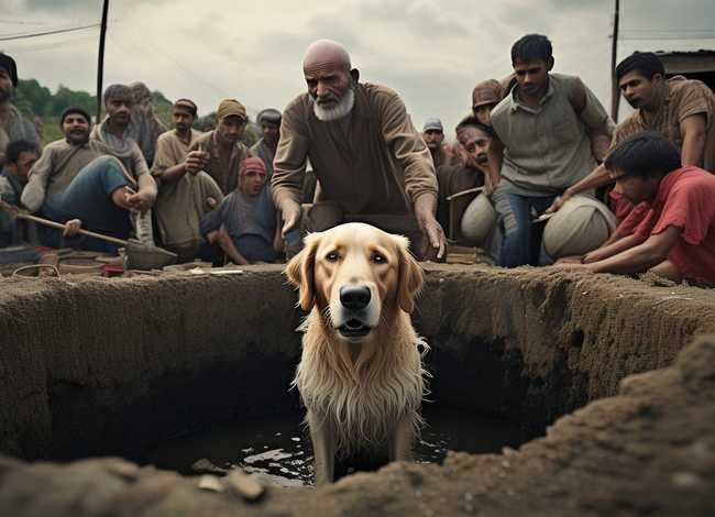 故事 狗 故事 狗掉进井里污染了水,老人让村民舀水