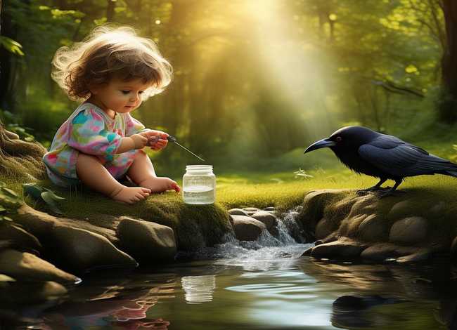 儿童睡前故事乌鸦嘴；睡前故事幼儿故事大全乌鸦喝水