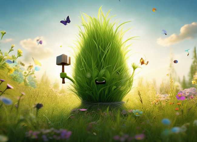 儿童故事小草大力士 - 小草大力士故事图片