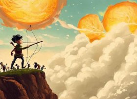 后羿射日儿童绘本、后羿射日儿童绘本图片