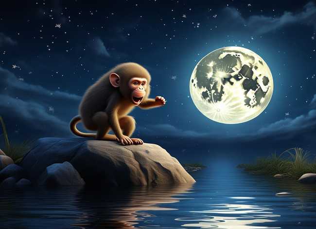 猴子捞月亮的故事50字,猴子捞月亮的故事50字怎么写 猴子捞月亮的故事50字,猴子捞月亮的故事50字怎么写