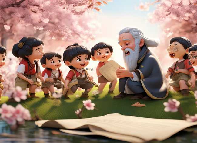 古诗故事儿童绘本，小学生古诗绘本故事画制作