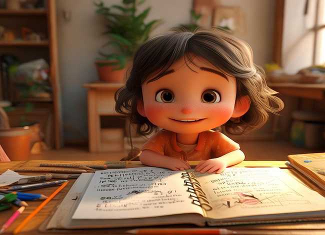 小女儿的故事、女儿的故事小报