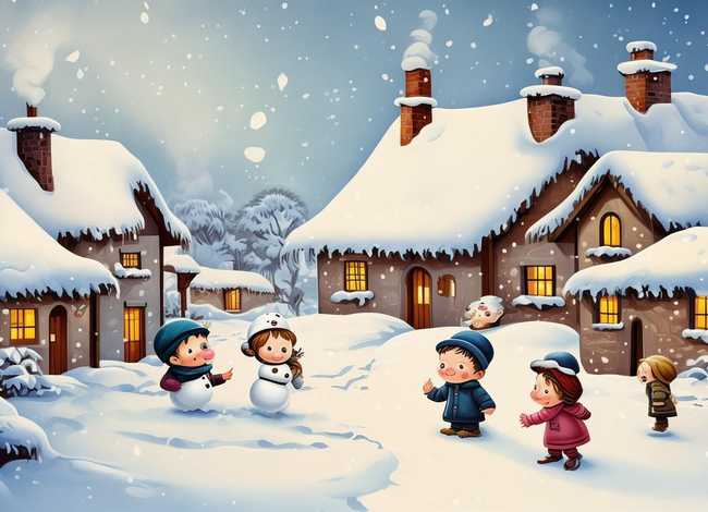 幼儿故事《下雪了》 婴幼儿故事绘本《下雪了》