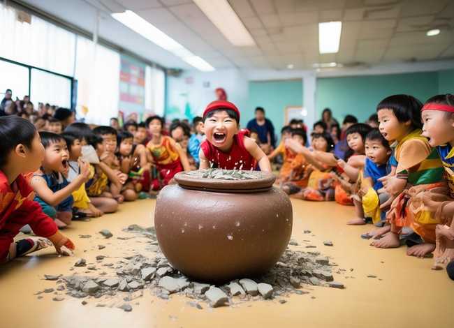儿童故事演讲比赛司马光砸缸，司马光砸缸少儿故事表演