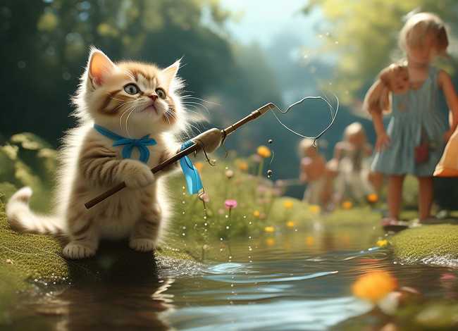 小猫钓鱼幼儿故事，小猫钓鱼幼儿故事文字版