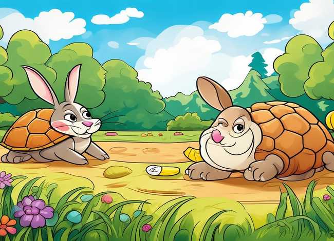 儿童绘本故事龟兔赛跑、幼儿故事绘本龟兔赛跑