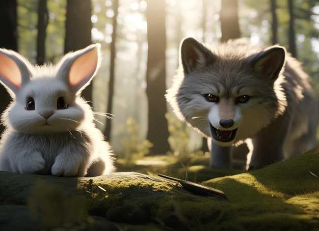 播放小白兔和大灰狼的故事（播放小白兔和大灰狼的故事作文）